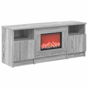 vidaXL Elektrisk pejs Gr&aring; Sonoma 98 x 28,5 x 40,5 cm Konstrueret tr&aelig;