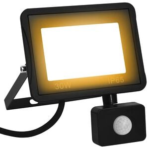 vidaXL LED-projekt&oslash;r med sensor 30 W varm hvid