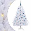 vidaXL Kunstigt Hinged Juletr&aelig; Hvid 150 cm PVC og St&aring;l