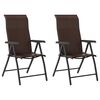 vidaXL Klapstole 2 stk. brun polyrattan