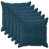 vidaXL Pudebetr&aelig;k 6 pcs HOUTEN Bl&aring; 80 x 80 cm Fl&oslash;jl