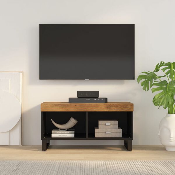 vidaXL tv-bord 85x33x43,5 cm massivt mangotr&aelig;