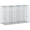 vidaXL Gabion h&oslash;jbed 130 x 50 x 80 cm Galvaniseret st&aring;l S&oslash;lv