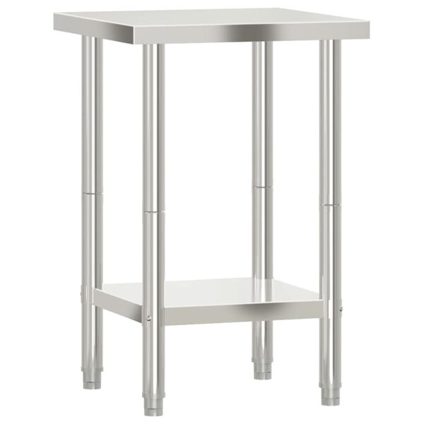 vidaXL arbejdsbord til køkken 55x55x85 cm rustfrit stål