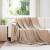 vidaXL Throw t&aelig;ppe Camel 270 x 240 cm Fleece