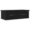 vidaXL V&aelig;gskab V&aelig;gmonteret Sort eg 60 x 26 x 18,5 cm Konstrueret tr&aelig;