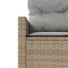 vidaXL havesofa med bord og hynder rund polyrattan beige
