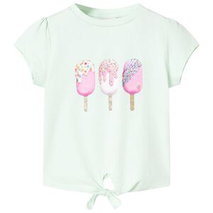vidaXL T-shirt til b&oslash;rn str. 104 lys mintgr&oslash;n