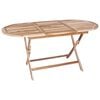 vidaXL Sammenklappeligt havebord Naturfarvet 160 x 80 x 76 cm