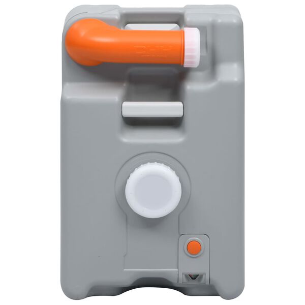 vidaXL vandbeholder med hjul til camping 25 l gr&aring;