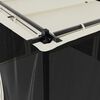 vidaXL pavillon 3x3 m mesh-vægge stål cremefarvet
