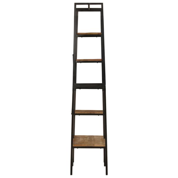 vidaXL t&oslash;jstativ med hylder 90x40x190 cm massivt mangotr&aelig; og jern