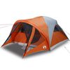 vidaXL 6-personers campingtelt vandt&aelig;t gr&aring; og orange