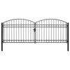 vidaXL hegnsl&aring;ge ASSEN dobbeltd&oslash;r med buet top st&aring;l 400x150 cm