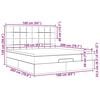 vidaXL osmannisk sengeramme med madras 160x200 cm stof m&oslash;rkebrun