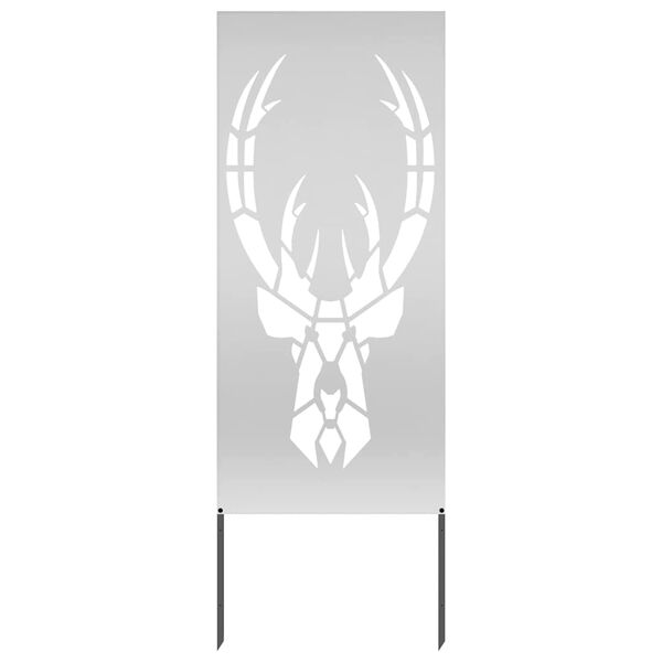 vidaXL Have privatliv skærm Sølv 50 x 140 cm Galvaniseret stål