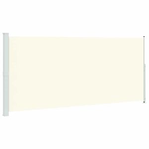 vidaXL sammenrullelig sidemarkise til terrassen 220x514 cm cremefarvet