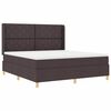 vidaXL Box spring seng med madras Brun 180 x 200 cm Stof