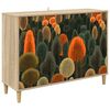 vidaXL Sideboard ZAANDAM Sonoma-eg 102 x 33 x 75 cm Konstrueret tr&aelig;