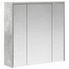 vidaXL Badev&aelig;relsesspejlskab Beton Gr&aring; 63,5 x 16 x 62,5 cm