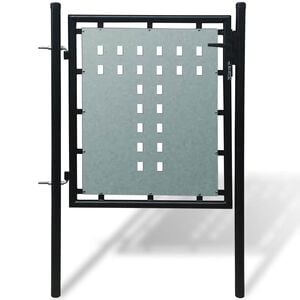 vidaXL sort hegnsl&aring;ge med enkelt d&oslash;r 100x75 cm