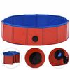 vidaXL foldbart hundebassin 80 x 20 cm PVC r&oslash;d