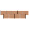 vidaXL Hegnspanel 9 stk. 1524 x 146 cm WPC og Aluminium Brun