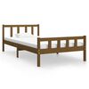 vidaXL sengeramme 90x200 cm massivt tr&aelig; gyldenbrun