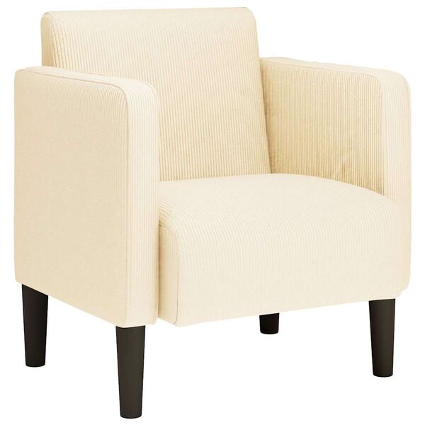 vidaXL sofastol med arml&aelig;n 54 cm fl&oslash;jlsstof cremefarvet