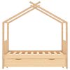 vidaXL sengeramme til juniorseng 80x160 cm med skuffe massivt fyrretr&aelig;