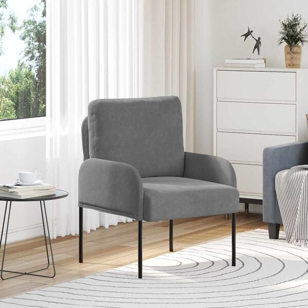 vidaXL Sofaer med pude 55cm M&oslash;rkegr&aring; Krydsfin&eacute;r