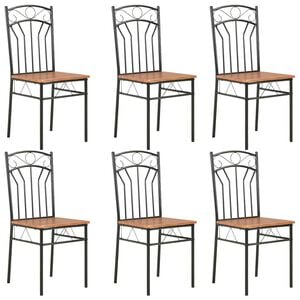 vidaXL spisebordsstole 6 stk. MDF brun