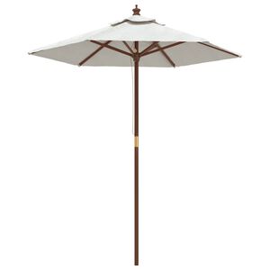 vidaXL haveparasol med tr&aelig;stang 196x231 cm sandfarvet