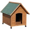 Kerbl hundehus 100x88x99 cm brun og gr&oslash;n 82395
