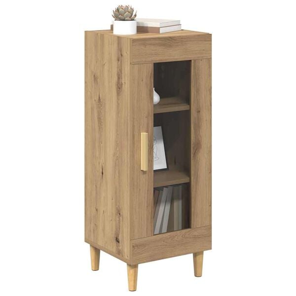 vidaXL Sideboard Artisan Egetr&aelig; 34,5 x 32,5 x 90 cm Konstrueret tr&aelig;
