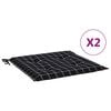vidaXL hynder til havestol 2 stk. 50x50x4 cm stof ternet sort