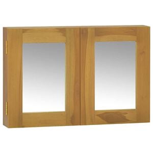 vidaXL spejlskab 60x10x40 cm massivt teaktr&aelig;