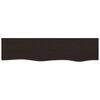 vidaXL v&aelig;ghylde 80x20x2 cm behandlet massivt egetr&aelig; m&oslash;rkebrun