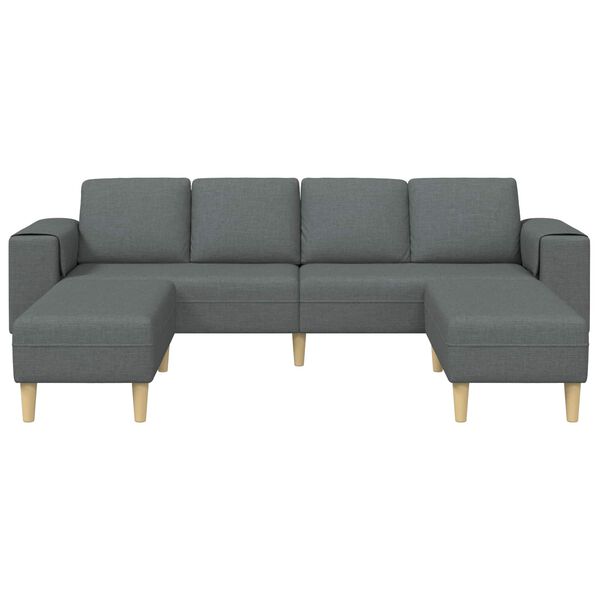vidaXL Stue Sofa 3 pcs M&oslash;rkegr&aring; Polyester