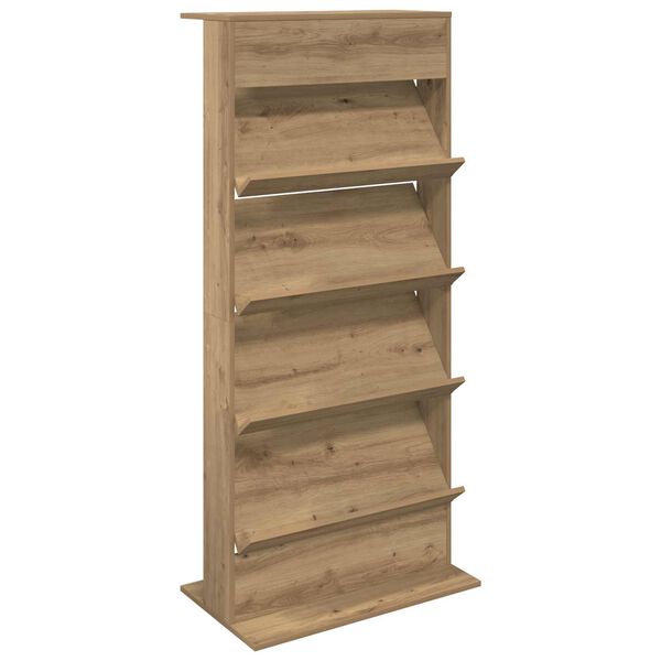 vidaXL Magasin Rack Artisan Egetr&aelig; 70 x 41 x 156 cm Konstrueret tr&aelig;