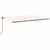vidaXL markise 500x350 cm manuel betjening cremefarvet