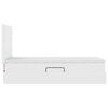 vidaXL Opbevaringsseng med madras Ren Hvid 100 x 200 cm Faux l&aelig;der