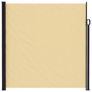 vidaXL Udtr&aelig;kkeligt side-markise Sandfarvet 600 x 220 cm Polyester