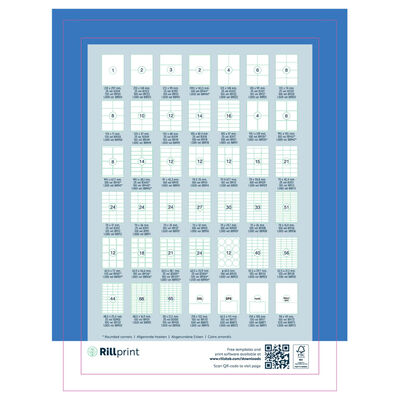 rillprint selvklæbende etiketter 105x48 mm 1000 ark hvid