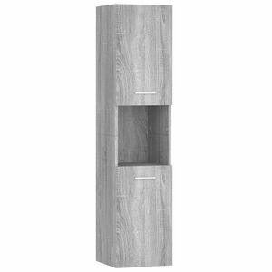 vidaXL badev&aelig;relsesskab 30x30x130 cm konstrueret tr&aelig; gr&aring; sonoma-eg