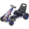 vidaXL pedal-gokart med justerbart s&aelig;de bl&aring;