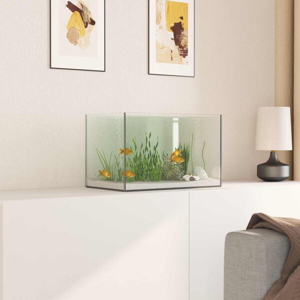 vidaXL Akvarium med opbevaring Transparent 40 x 25 x 25 cm Glas