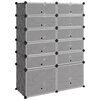 vidaXL skoreol 94x37x125 cm PP sort