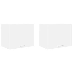 vidaXL H&aelig;ngeskab med d&oslash;r 2 pcs Hvid 50 x 31 x 40 cm Konstrueret tr&aelig;
