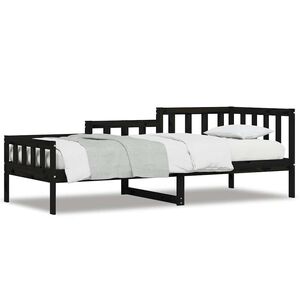 vidaXL daybed 80x200 cm massivt fyrretr&aelig; sort
